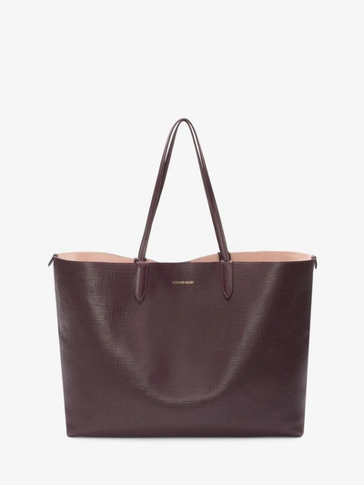 Shop Alexander Mcqueen Large Shopper In Oxblood 