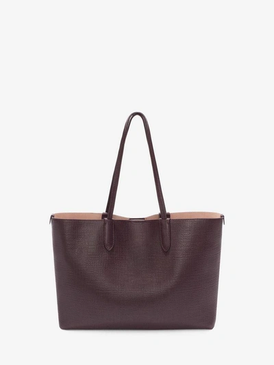 Shop Alexander Mcqueen Medium Shopper In Oxblood 