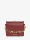 Alexander Mcqueen Box 19 Silky Leather Satchel Bag W/ Removable Chains In Orange