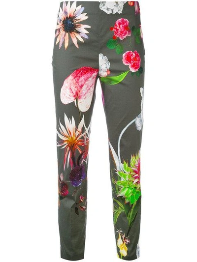 Blumarine Floral Print Cropped Trousers