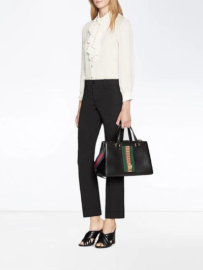 Shop Gucci Sylvie Leather Top Handle Bag