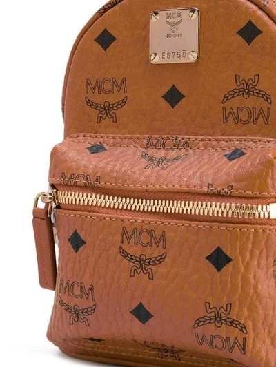 Shop Mcm Baby 'stark' Backpack In Brown