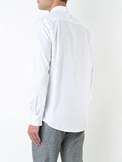 Shop Casely-hayford Band Collar Shirt - White