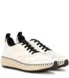 Tod's 'running Raffia' Trainers In White