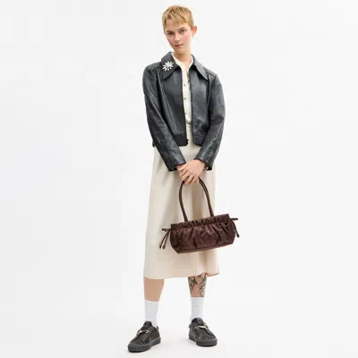 Coach Topia Loop Ruched Satchel Bag In Maple