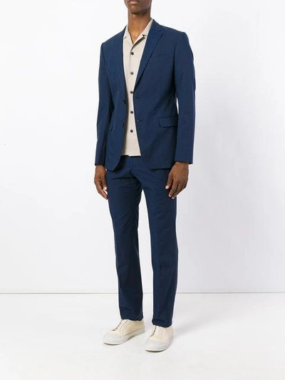 Shop Armani Collezioni Two Piece Suit - Blue