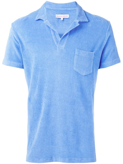 Orlebar Brown Cotton-terry Polo Shirt In Blue