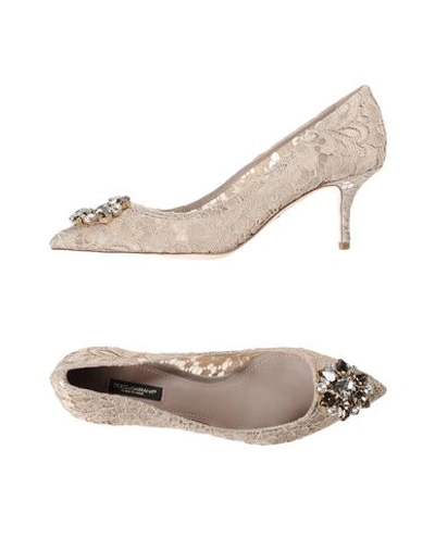 Dolce & Gabbana Pumps In Beige