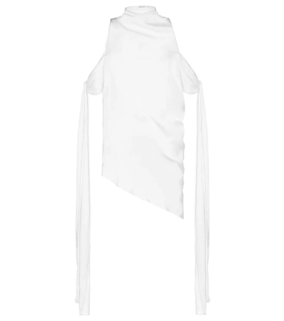 Ellery The Lizzies Silk Drape Top In White
