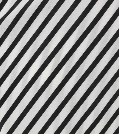 Shop Diane Von Furstenberg One Shoulder Striped Top In Black