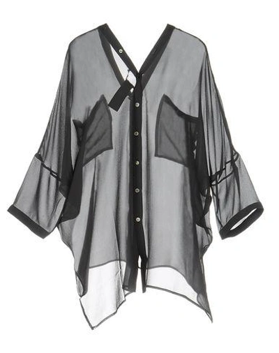 Shop Isabel Benenato Silk Shirts & Blouses In Steel Grey