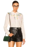 COACH COACH 1941 WESTERN EMBELLISHED TOP IN ABSTRACT, NEUTRALS, WHITE. ,58253