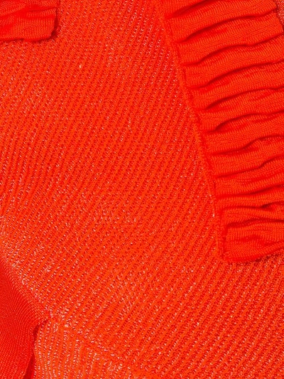 Shop Victoria Beckham Asymmetric Flared Dress In Red