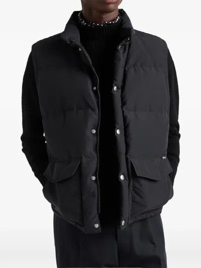 Prada Technical Fabric Down Vest In 블랙