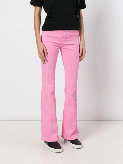 Shop Givenchy Skinny Fit Flared Trousers In Pink