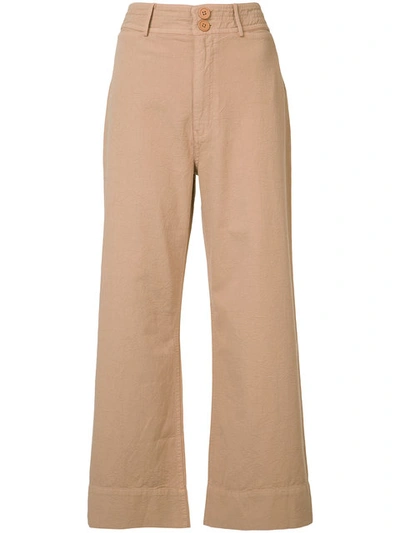 Apiece Apart - Wide Leg Cropped Trousers