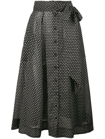 Lisa Marie Fernandez Polka-dot Print Semi-sheer Cotton-voile Skirt In ...