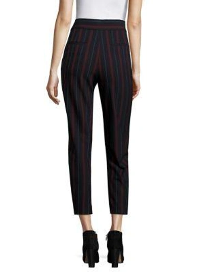Shop See By Chloé Pinstripe Trousers In Navy