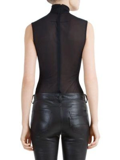 Shop Givenchy Technical Tulle Star Bodysuit In Black