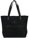 JOHN VARVATOS embroidered tote bag,COTTON100%