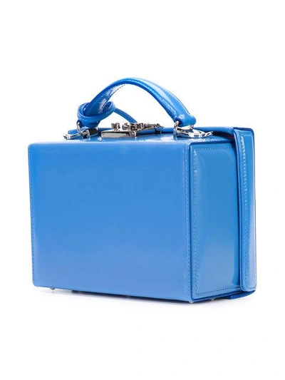 Shop Mark Cross Small Boxy Shoulder Bag In Blue