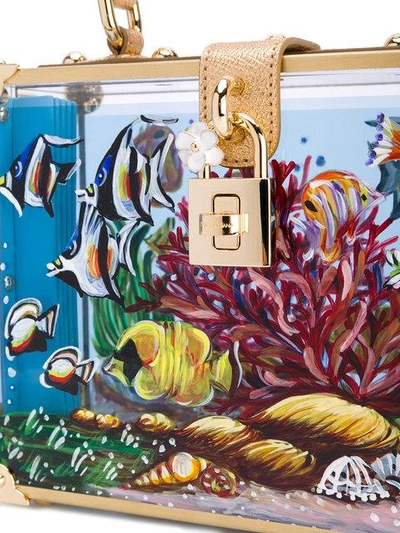 Shop Dolce & Gabbana Under The Sea Minaudière Box Bag In Multicolour