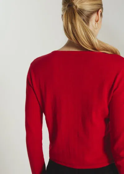7diamonds Mira Button Front Cardigan In Ruby Red