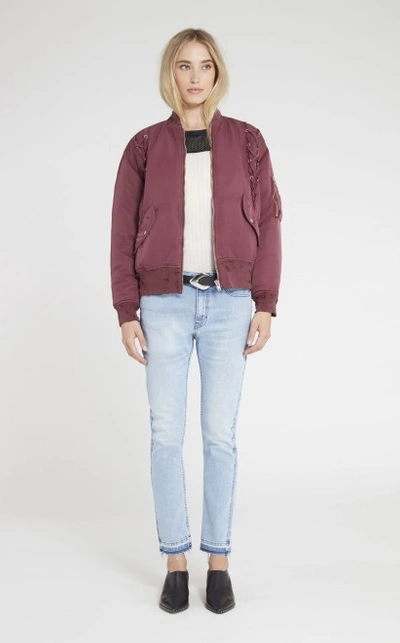 Shop Iro Ilisa Bomber Jacket In Plum