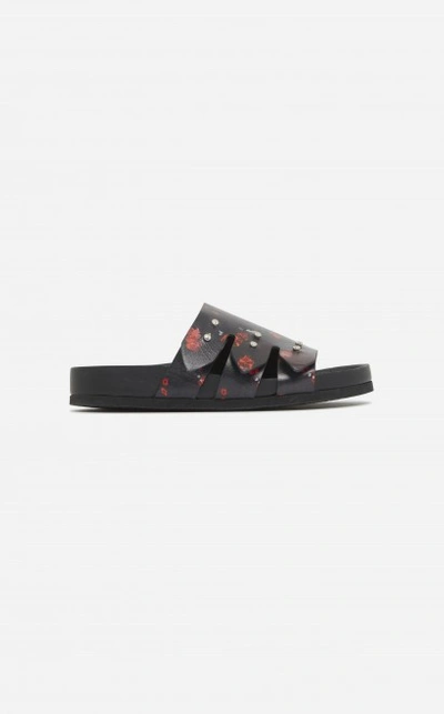Shop Iro Birki Sandals In Black/red