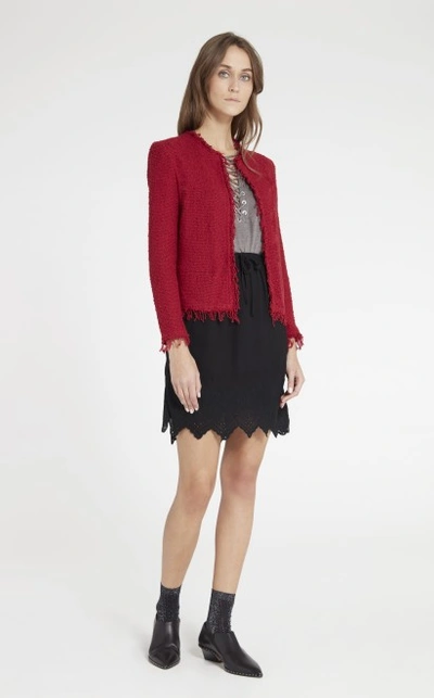 Shop Iro Shavani Jacket In Garnet