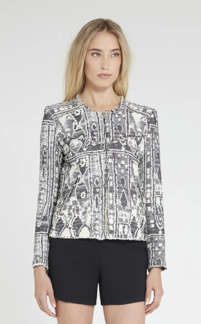 Shop Iro Inoui Jacket In White&black