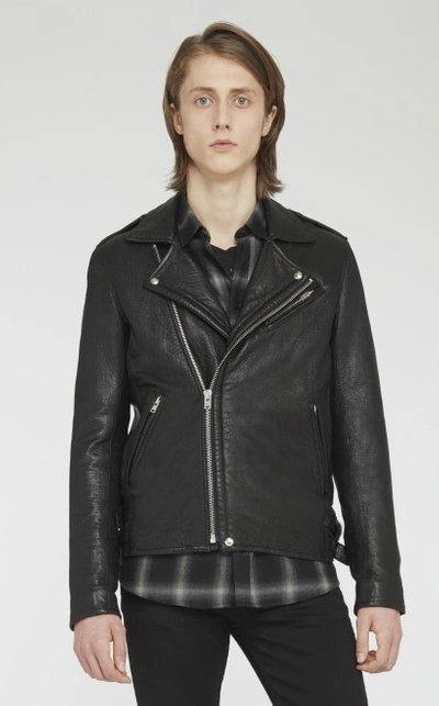 Shop Iro Douhi Leather Jacket In Black