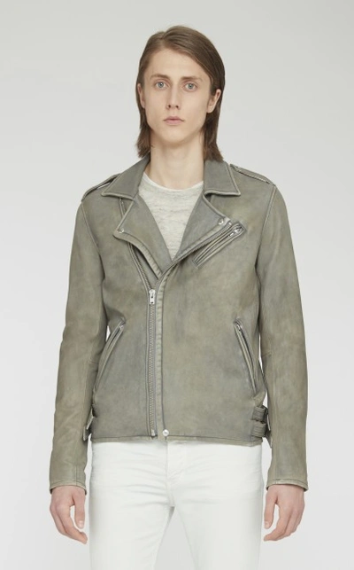 Iro Adeo Leather Jacket In Dark Grey