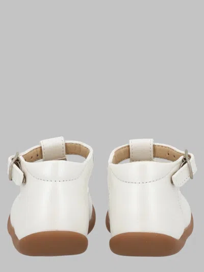 Pom D'api Mini Stand-up Sandals In Soft Leather In White
