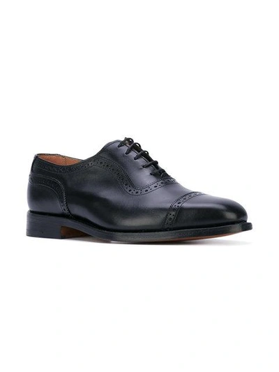 Shop Tricker's Classic Oxford Shoes In Black