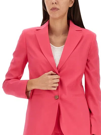 Alysi Regular Fit Jacket Single Breasted Design In Pink