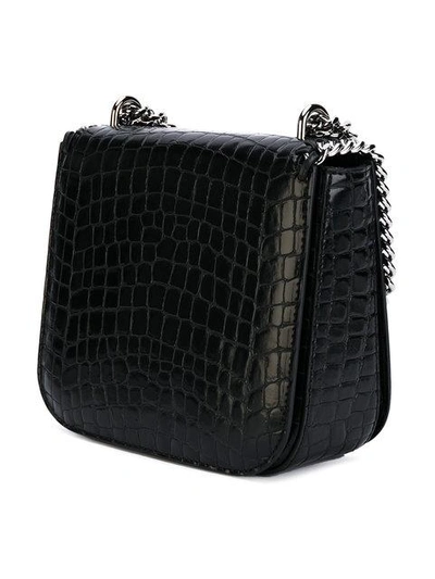 Shop Stella Mccartney Crocodile-embossed Falabella Box Shoulder Bag