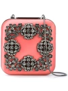 MANOLO BLAHNIK HANGI CLUTCH BAG,HANGICORAL12055378