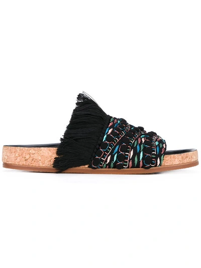 Chloé Embellished Slip-on Sandals In Multicoloured
