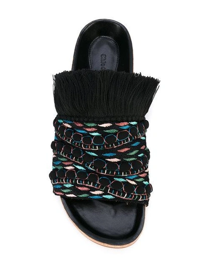 Shop Chloé Frayed Sliders