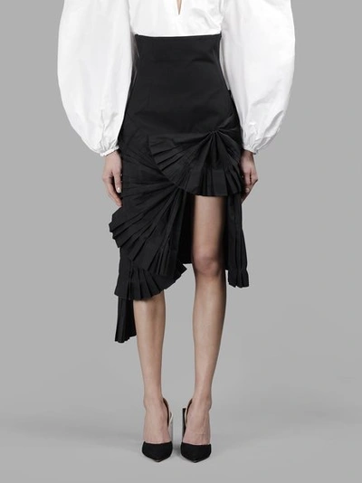 Jacquemus Asymmetric High Waisted Skirt In Black