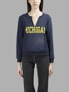 RE/DONE RE/DONE IN COLLABORATION WITH CHAMPION WOMEN'S BLUE SEAMED MICHIGAN SWEATSHIRT