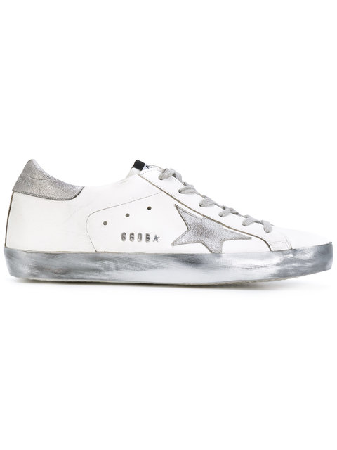 golden goose white and silver superstar