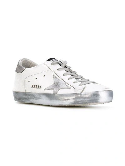 Shop Golden Goose White Silver Sole Superstar Sneakers