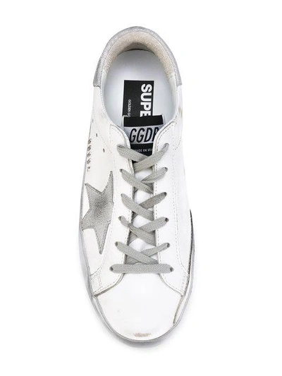 Shop Golden Goose White Silver Sole Superstar Sneakers