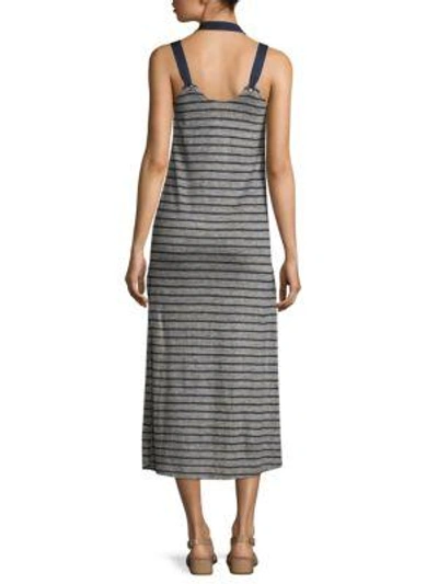 Shop Feel The Piece Neptune Striped Dress In Heather Grey-navy Stripe