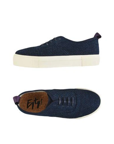 Shop Eytys Mother Kendo Woman Sneakers Blue Size 10 Textile Fibers