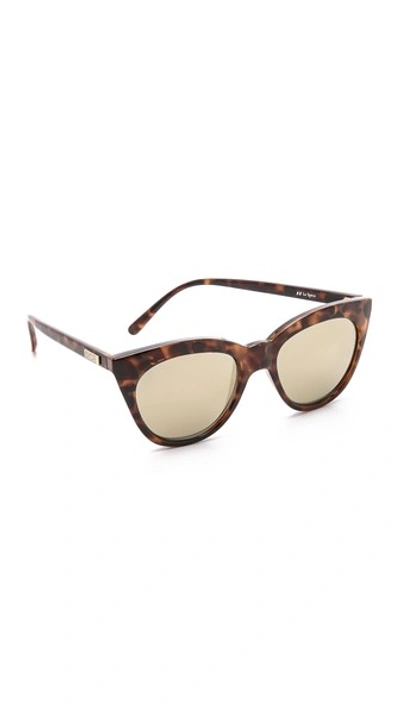 Le Specs Halfmoon Magic 51mm Cat Eye Sunglasses Tortoise/ Gold