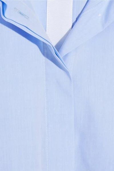 Shop Rag & Bone Calder Asymmetric Cotton-poplin Shirt In Sky Blue