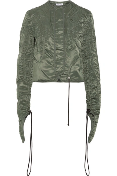 Shop Jw Anderson Cropped Textured Satin-twill Jacket